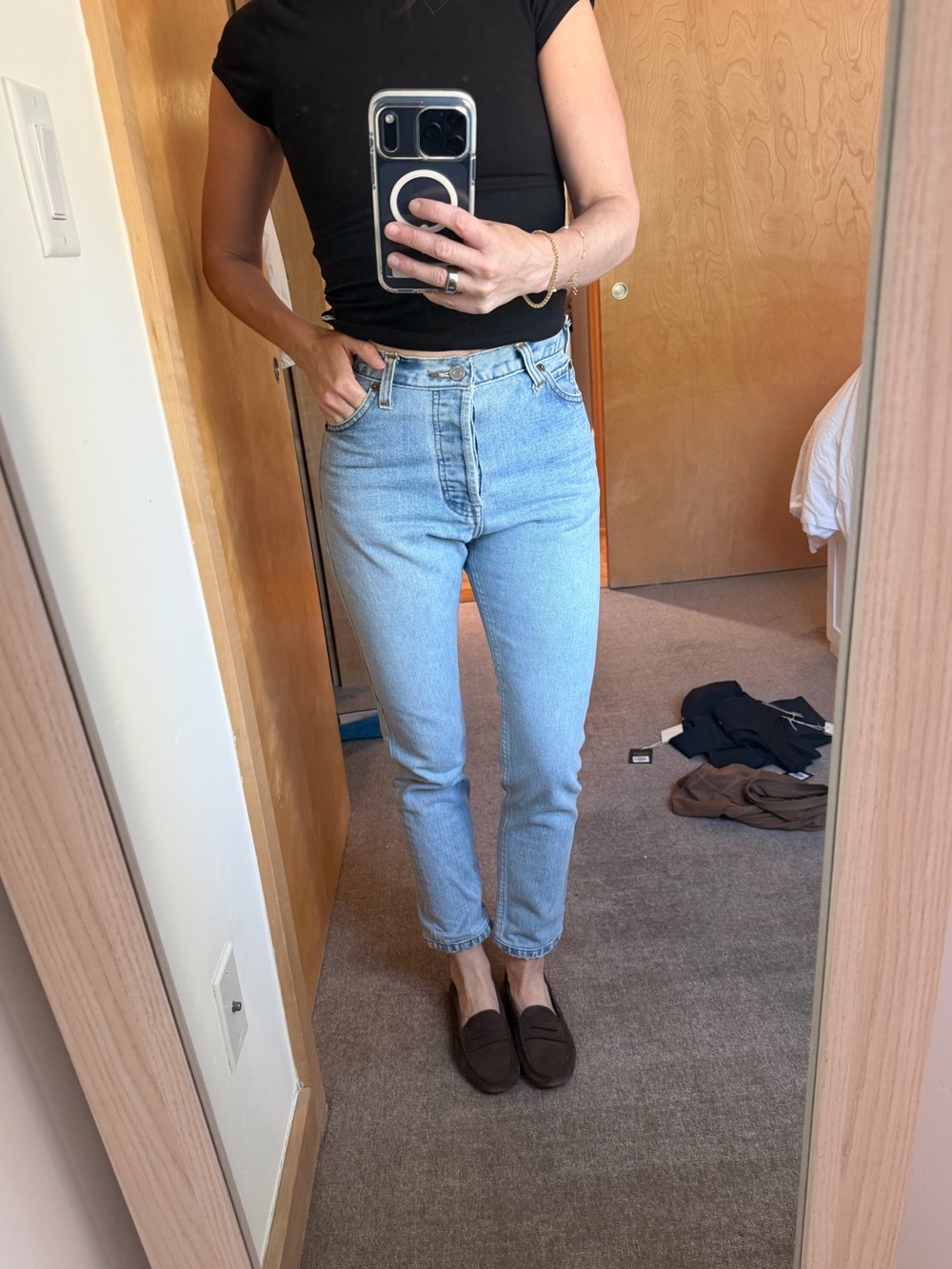 Re/Done Levi’s Vintage High-Rise Tapered Jeans